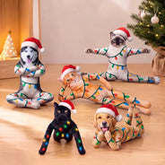 Art Design, Christmas, Custom Photo, Humorous, Pet Lovers, Photo - Christmas Poseable Body Doll - Funny Gift For Dog Mom, Dad, Cat Lover - Personalized Custom Photo Christmas Pet Squishy Toy Poseable Plush Doll