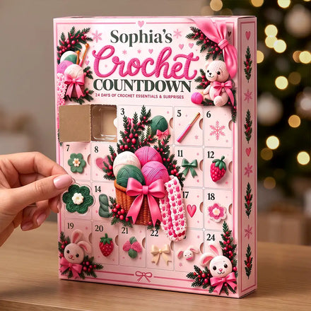Custom Name Crocheting Lover Charms - Personalized Christmas Countdown Advent Calendar