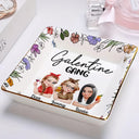 Gift For Bestie,Funny - Galentine Gang 3D Effect Turban Bestie - Personalized Ring Dish