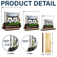 Gift For Father,Top Market,Football (Soccer),Confident,Icon - Game Day We Scored The Best Dad - Personalized Custom Shaped Wooden Plaque