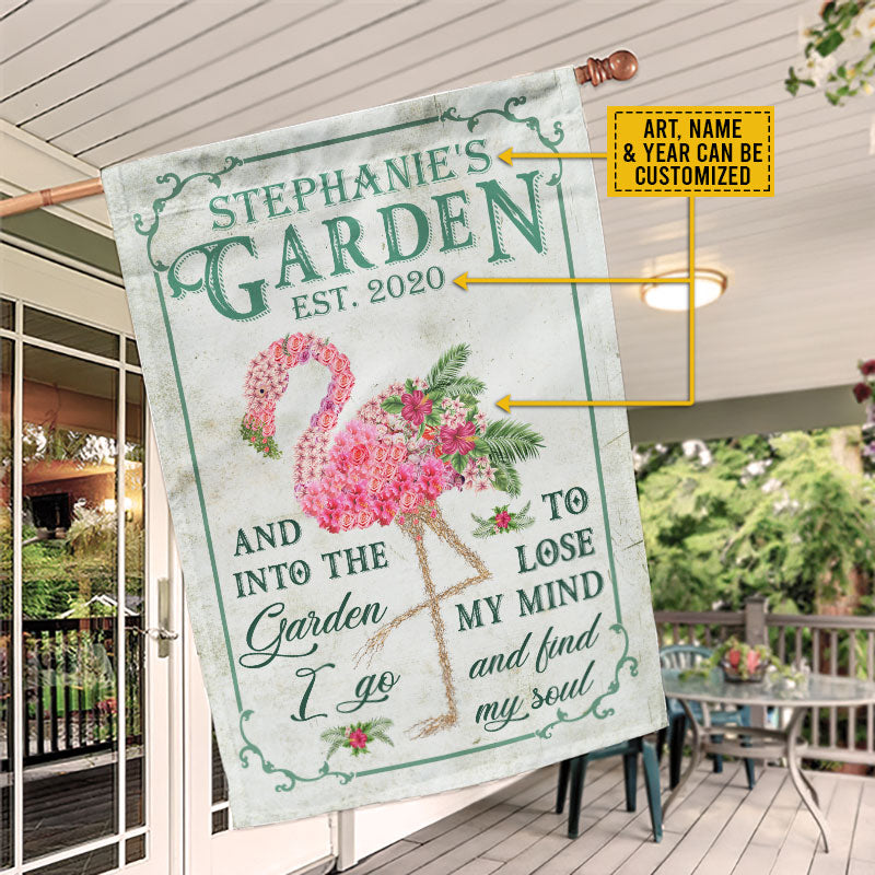Garden Floral Art Find My Soul Custom Flag