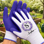 Confident,Gardening,Gift For Mother,Gifts For Her,Icon,Top Market - Gardener, Garden Lover Gift For Mom, Sister, Women - Personalized Birth Month Flower Coated Grip Gardening Gloves