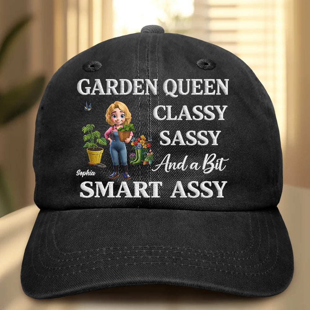 Vector,Gift For Yourself,Gift For Women,Gardening,Happy - Gardening Lovers I'll Be In My Office - Personalized Vintage Washed Denim Cap