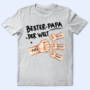 Gift For Father,Gift For Grandpa - Ghettofaust Bester Papa Opa Der Welt - Personalisiertes T Shirt