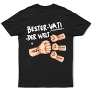 Gift For Father,Gift For Grandpa - Ghettofaust Bester Papa Opa Der Welt - Personalisiertes T Shirt