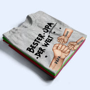 Gift For Father,Gift For Grandpa - Ghettofaust Bester Papa Opa Der Welt - Personalisiertes T Shirt