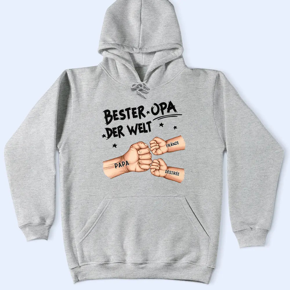 Gift For Father,Gift For Grandpa - Ghettofaust Bester Papa Opa Der Welt - Personalisiertes T Shirt