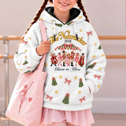 Christmas,Custom Text,Gift For Children,Gift For Daughter,Gifts For Her,Proud,Top Market - Gift For Ballerina Girls - Personalized Name & Role Pink Ballet Characters Fleece Hoodie