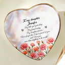 Sentimental,Gift For Children,Gift For Daughter,Icon - Gift For Daughter With Birth Flower My Daughter Forever - Personalized Ring Dish