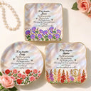 Sentimental,Gift For Children,Gift For Daughter,Icon - Gift For Daughter With Birth Flower My Daughter Forever - Personalized Ring Dish