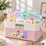 Christmas,Gift For Kids,Icon,Playful,Top Market - Gift For Kids - Personalized Name Squishy Hunting Treasure Storage Basket