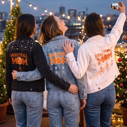 Basketball, Christmas, Confident, Gift For Mother, Gifts For Her, Sport Mom, Vector - Gift For Basketball Mom - Personalized Basketball Mom With Kid Name And Number Denim Jacket