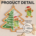 Gift For Grandma, Gift For Women, Christmas, Love - Gingerbread Cookie World Full Of Grandmas - Personalized 3-Layered Acrylic Shaker Ornament