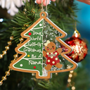 Gift For Grandma, Gift For Women, Christmas, Love - Gingerbread Cookie World Full Of Grandmas - Personalized 3-Layered Acrylic Shaker Ornament