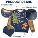Gift For Women,Gift For Grandma,Gift For Mother,Love,Christmas - Gingerbread Cookie World Full Of Grandmas - Personalized Unisex Ugly Sweater