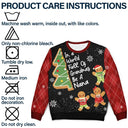 Gift For Women,Gift For Grandma,Gift For Mother,Love,Christmas - Gingerbread Cookie World Full Of Grandmas - Personalized Unisex Ugly Sweater