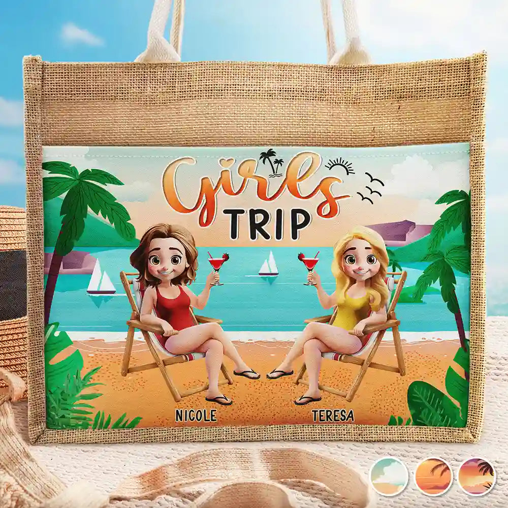 Girls Trip - Personalized Jute Tote Bag