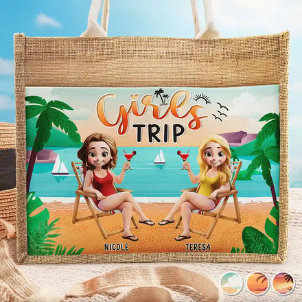 Girls Trip - Personalized Jute Tote Bag