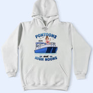 Pontoon, Lake, Gift For Yourself, Happy - Girls Trip Pontoon & High Noons - Personalized T Shirt