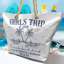 Gift For Bestie, Beach, Summer, Happy, Gift For Women - Girls Trip A Lot Of Laughter & Memories - Personalized Beach Bag