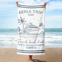 Gift For Bestie, Beach, Summer, Happy, Gift For Women - Girls Trip A Lot Of Laughter & Memories - Personalized Beach Towel