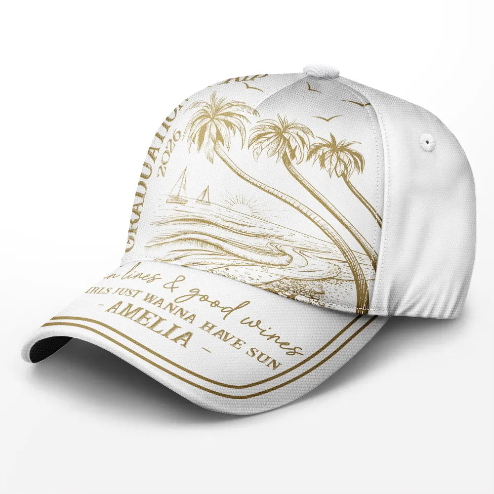Beach,Gift For Bestie,Family,Happy,Summer - Girls Trip A Lot Of Laughter & Memories - Personalized Classic Cap
