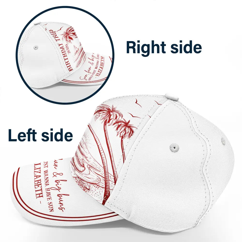 Beach,Gift For Bestie,Family,Happy,Summer - Girls Trip A Lot Of Laughter & Memories - Personalized Classic Cap