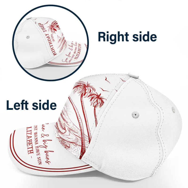 Beach,Gift For Bestie,Family,Happy,Summer - Girls Trip A Lot Of Laughter & Memories - Personalized Classic Cap