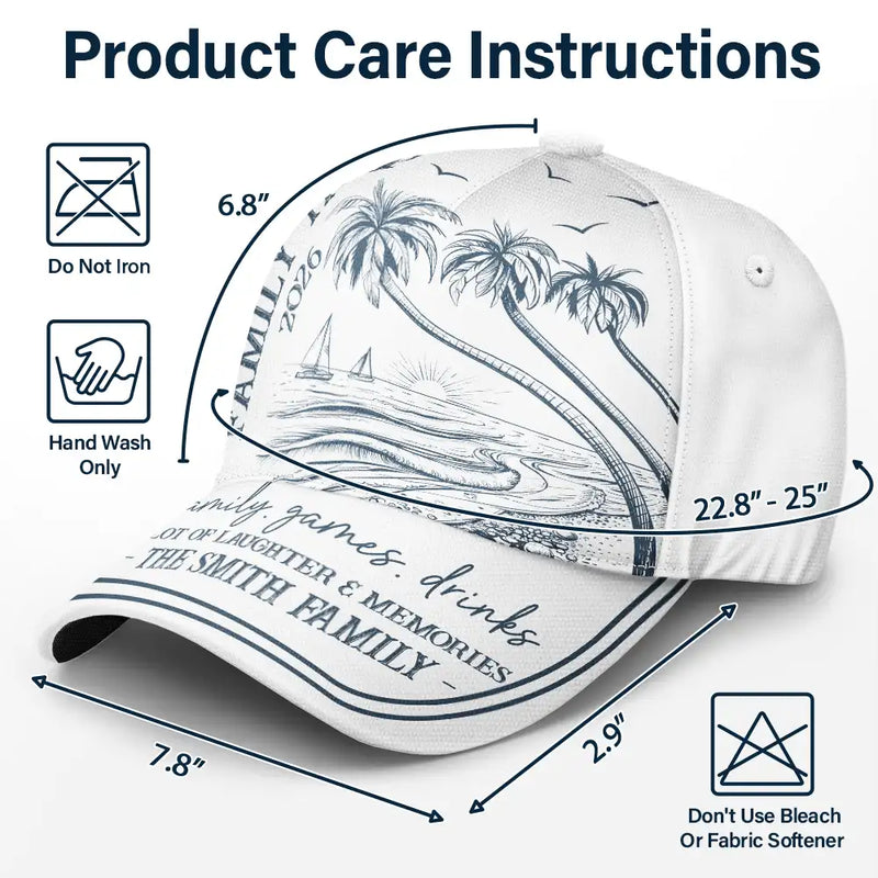 Beach,Gift For Bestie,Family,Happy,Summer - Girls Trip A Lot Of Laughter & Memories - Personalized Classic Cap