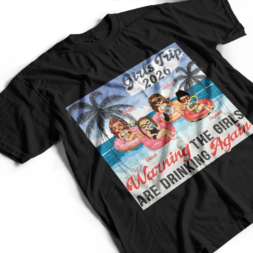 Girls Trip Cheaper Than Therapy Beaches Booze & Besties - Birthday, Anniversary, Travel, Vacation Gift For Bestie, BFF, Sisters - Personalized T Shirt