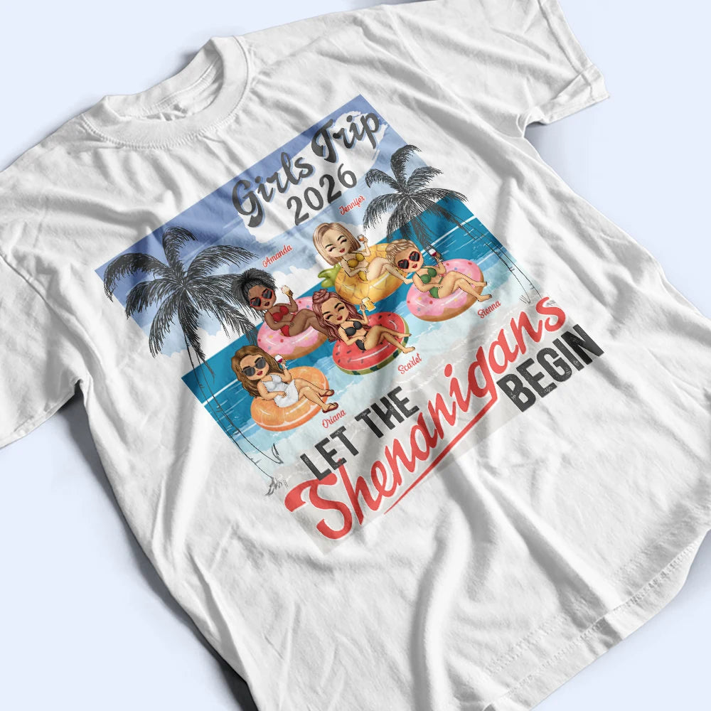 Girls Trip Cheaper Than Therapy Beaches Booze & Besties - Birthday, Anniversary, Travel, Vacation Gift For Bestie, BFF, Sisters - Personalized T Shirt
