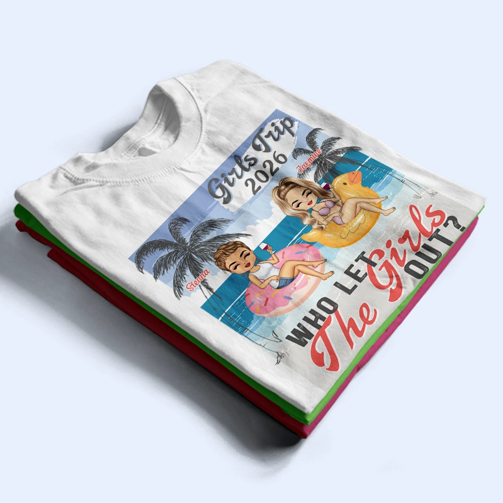 Girls Trip Cheaper Than Therapy Beaches Booze & Besties - Birthday, Anniversary, Travel, Vacation Gift For Bestie, BFF, Sisters - Personalized T Shirt