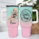 Travel,Summer,Beach,Gift For Bestie - Girls Trip Lot Of Memories - Personalized 40oz Tumbler With Straw