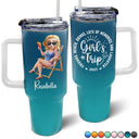 Travel,Summer,Beach,Gift For Bestie - Girls Trip Lot Of Memories - Personalized 40oz Tumbler With Straw