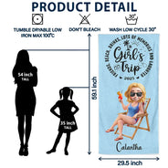 Travel,Summer,Beach,Gift For Bestie - Girls Trip Lot Of Memories - Personalized Beach Towel