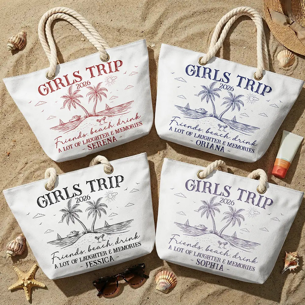 Girls Trip A Lot Of Laughter & Memories - Personalized Beach Bag