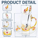 Gift For Mother,Gift For Grandma,Love - First Mom Now Grandma Birth Flowers - Personalized Glass Flower Tea Cup