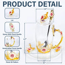 Gift For Grandma, Grandma - Grandkids, Gift For Mother, Happy - First Mom Now Grandma - Personalized Glass Flower Tea Cup