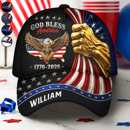 God Bless America - Personalized Classic Cap