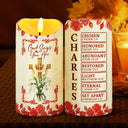 Christmas,Christian,Gift For Yourself - God Says I Am 3D Effect Flower Border - Personalized Flameless LED Candle