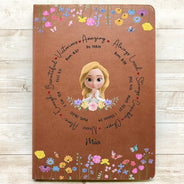 Christian,Gift For Women,Gift For Yourself,Gift For Wife,Gift For Girlfriend,Gift For Aunt,Gift For Mother,Gift For Grandma,Gift For Daughter,Gift For Sisters - God Says I Am 3D Praying Women - Personalized Leather Journal
