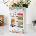 Gift For Yourself, Gift For Women, Reading, Happy, Gift For Men - God Says I Am Bible Verse - Personalized Ceramic Book Vase
