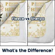 Gift For Yourself, Gift For Women, Happy, Gift For Men, Top Market - God Says I Am Birth Flower 3D Effect Name Letter In Bible - Personalized Fleece Blanket, Sherpa Blanket