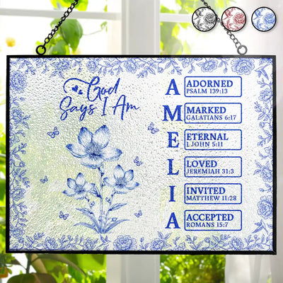 Horizontal Stained Glass Suncatcher