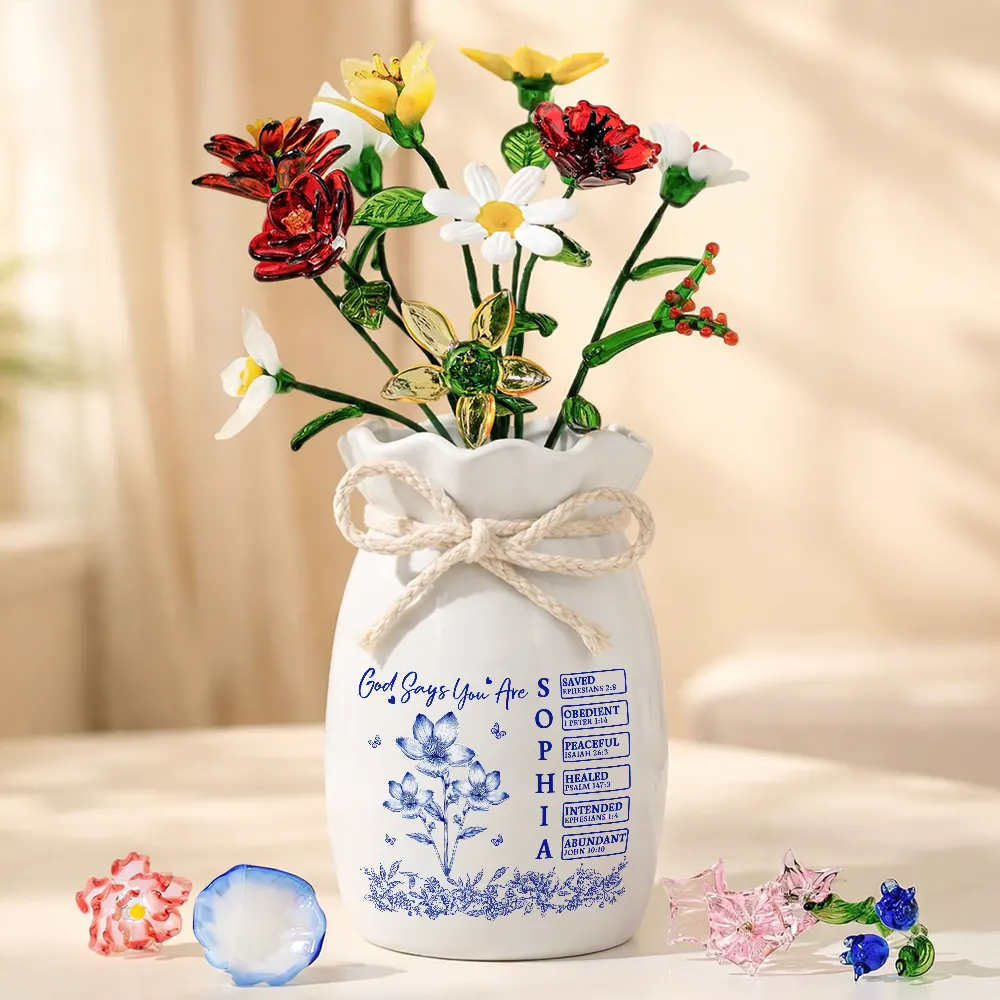 God Says You Are - Personalized Glass Birth Month Flower
