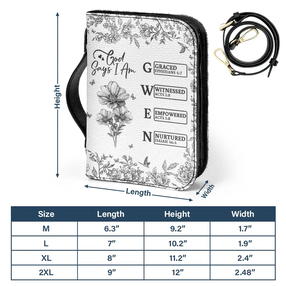 Christian, Gift For Yourself - God Says You Are Bible Toile Birth Month Flower - Personalized Bible Cover