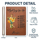 Christian, Gift For Yoursel - God Says You Are Flower Bouquet - Personalized Leather Journal