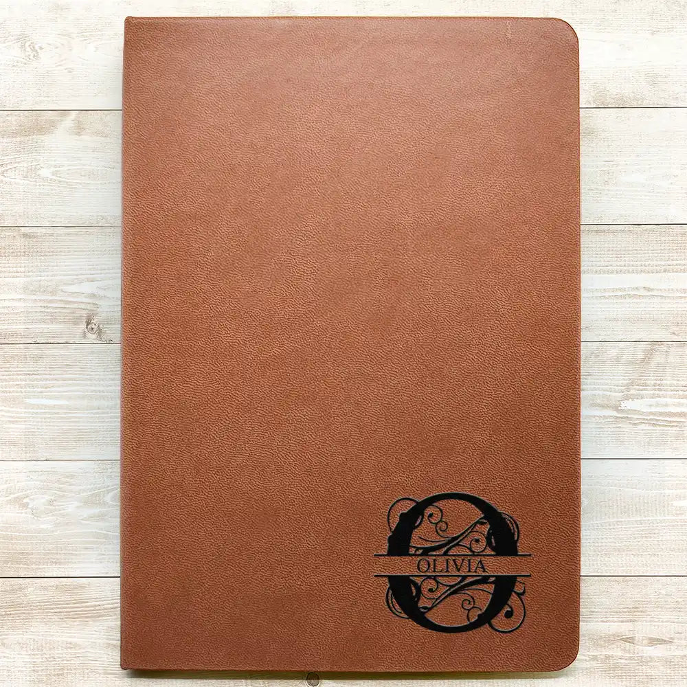 Gift For Yourself - Vintage Monogram Styles - Personalized Leather Journal