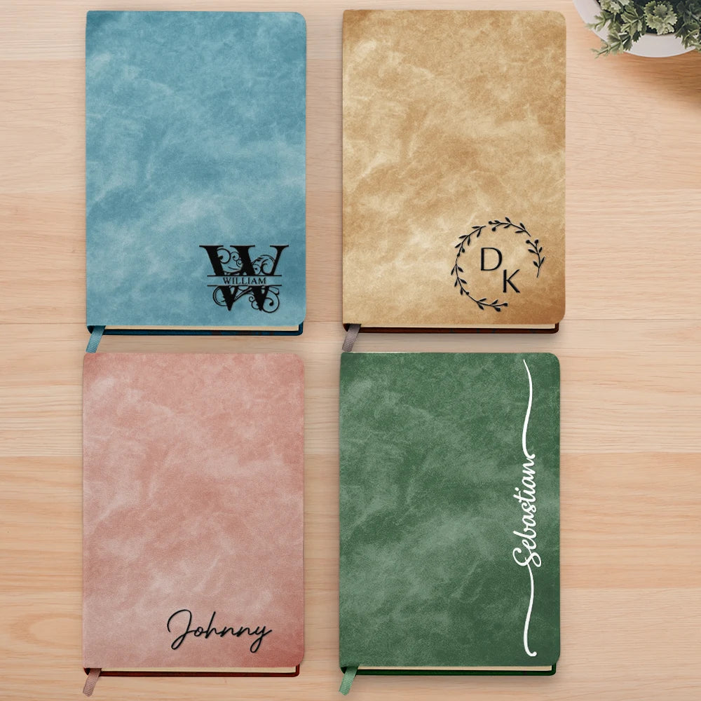 Gift For Yourself - Vintage Monogram Styles - Personalized Leather Journal