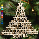 Christmas,Christian,Gift For Yourself - God Says You Are Loved Chosen - Personalized Custom Shaped Wooden Ornament